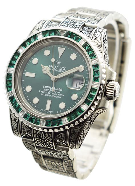 hand engraved rolex submariner|pre owned rolex submariner uk.